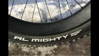 Тестирование зимних шипованных покрышек для фэтбайков Schwalbe Al Mighty 26x4.8”