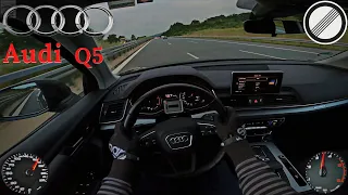 Audi q5 2.0 tdi Top Speed Drive on Autobahn in Germany