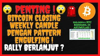 BITCOIN KEMBALI MERANGKAK NAIK SETELAH CLOSING WEEKLY CANDLE ! PREDIKSI BITCOIN HARI INI !