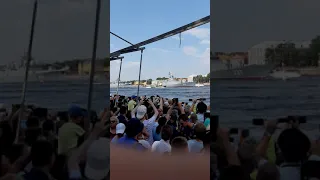 Парад кораблей на день ВМФ в Санкт Петербурге. 2019.