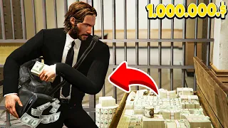 ЧТО БУДЕТ ЕСЛИ ДЖОН УИК ОГРАБИТ БАНК НА 1.000.000.$ В ГТА 5 МОДЫ GTA 5 ИГРЫ ВИДЕО MODS