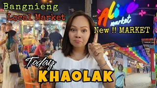 A New Market at Nangthong Beach  Alive Market| Bangnieng Local Market | High Season Stars! Khaolak.