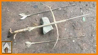 Primitive Technology - How to Make Bow and Arrow