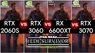 RTX 2060 SUPER vs RTX 3060 vs RX 6600 XT vs RTX 3070 | Star Wars Jedi: Survivor