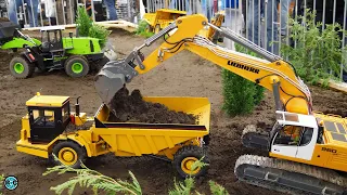 RC CONSTRUCTION SITE ACTION! AMAZING R/C EXCAVATOR AND DUMP TRUCK SKILLS