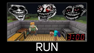 Minecraft wait what meme part 294 (scary trollface nextbot)