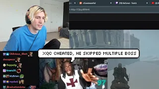 xQc reacts to Kai Cenat saying he Cheated in Elden Ring by Skipping Bosses