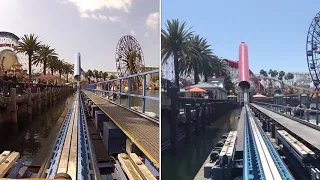 California Screamin vs Incredicoaster Side by Side Comparison