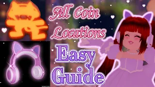 ALL MONSTERCAT TOKEN LOCATIONS || Easy Guide on getting the New Kitty Headphones~Roblox Royale High