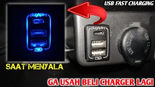 Memasang charger hp di mobil || model USB fast