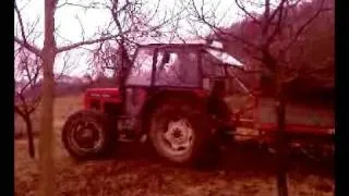 Zetor 6245 stuck in mud with manure