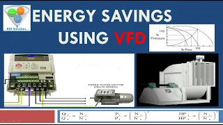 Calculation of power saving by using VFD in Industries- Variable frequency Drive (Affinity laws)