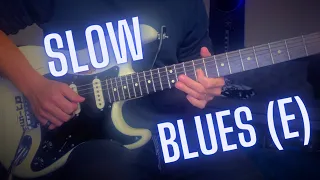 Slow Blues Guitar Backing Track (E)