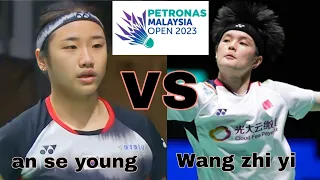 PETRONAS MALESIA OPEN 2023 | An Se Young (KOR) vs Wang Zhi Yi (CHN) | QF