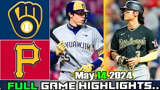 Milwaukee Brewers vs Pittsburgh Pirates (05/14/24) GAME HIGHLIGHTS  | MLB Season 2024