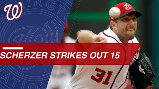 Max Scherzer dazzles as he strikes out 15 vs. Phillies