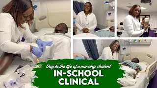 A Day In The Life Of A LPN Nursing Student |In-School Clinical: Foley Catheter