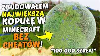 😮 MÓJ FILM OSIĄGNĄŁ 100,000 ŁAPEK W GÓRĘ, ZROBIŁEM NAJWIĘKSZĄ KOPUŁĘ W MINECRAFT BEZ CHEATÓW! 🤣