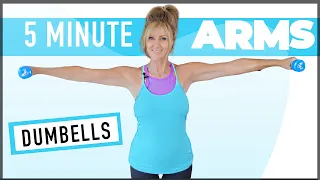 5 Minute Toned Arm Workout With Dumbbell Weights!