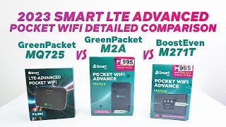 2023 SMART LTE ADVANCED POCKET WIFI COMPARISON | GreenPacket MQ725 VS M2A VS Boosteven M271T