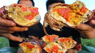 OUTDOOR COOKING | FEMALE MUD CRAB WORTH 2100 PESOS MUKBANG (HD)