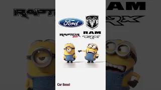 Ford F-150 Raptor R VS Ram TRX Minions style funny.#trending #tiktok #status #funny #foryou#fyp#ram