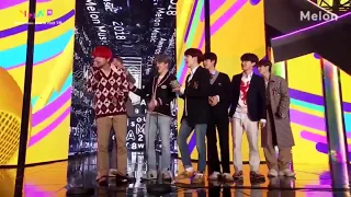 Iconic Taehyung speech in MMA 2018 😏 (feat BTS & Wanna One reaction)