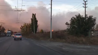 В Таганроге загорелся полигон отходов