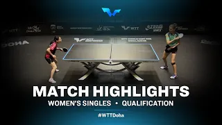 Olga Vorobeva vs Choi Hyojoo  | WTT Contender Doha 2021 | Women's Singles | QUAL Highlights