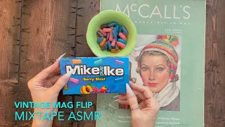 ASMR vintage magazine flip through (no talking) with candy eating