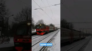 "Охрипший свисток" Электропоезд ЭД9М-0058 "Н.Новгород-Сергач" прибывает на ст "Сортировочная" #ЭД9М