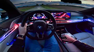 New 2023 BMW 7 Series - M760e xDrive PHEV - Night POV Drive 4K