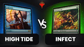 🚫 JOGANDO COM CARDS BANIDOS! | INFECT vs. HIGH TIDE | Magic: The Gathering (No-Ban Pauper IRL)