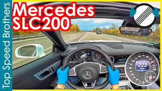 Mercedes Benz SLC 200 R172 (2019) AUTOBAHN POV TOP SPEED 🚀