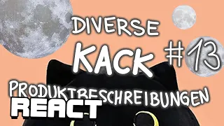 React: Diverse Kack Produktbeschreibungen 13-16