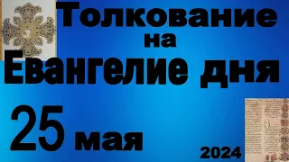 Толкование на Евангелие дня 25 мая 2024 года