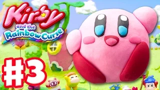 Kirby and the Rainbow Curse - Gameplay Walkthrough Part 3 - Level 1-3, 1-Boss 100%! (Nintendo Wii U)
