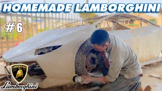 Full Restoration a very old abandoned car | Homemade Super car LAMBORGHINI from abandoned Car #6