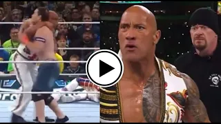 WWE WRESTLEMANIA XL 2024 John Cena, The Rock & Undertaker appear during Cody Rhodes vs. Roman Reigns