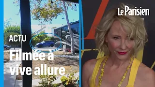 La voiture d'Anne Heche filmée roulant à vive allure juste avant son accident