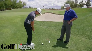 Rickie Fowler on How To Hit a Chip Shot Over a Bunker | Butch Harmon Golf Lessons | Golf Digest