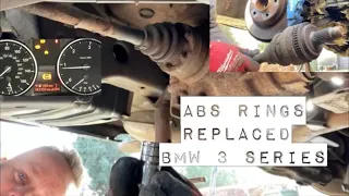 BMW 318D ABS Ring Replacement, Both Sides. How To Diy, E91. Same as 320 118 120 etc. DTC.