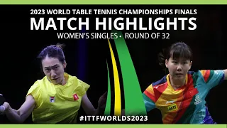Chen Xingtong vs Zhu Chengzhu | WS R32 | 2023 ITTF World Table Tennis Championships Finals
