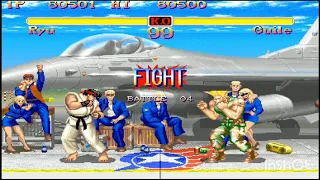 Street fighter 2 Ryu vs guile//guile theme