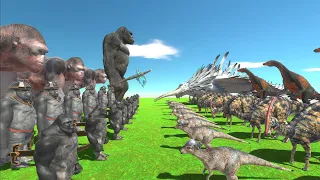 King Kong Mutant Primates VS Bewilderbeast Herbivore dinosaurs - Animal Revolt Battle Simulator