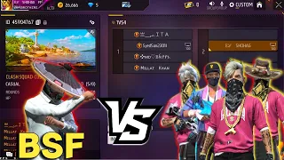 BSF VS 4 Pro Players!! free fire impossible clach