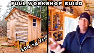 Man Cave/Workshop Built from Trees (With Heat!) FULL BUILD #169