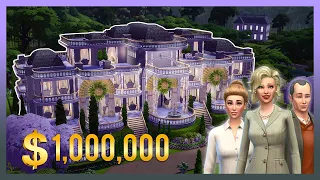 LUXURY MILLION DOLLAR MANSION | Sims 4 Base Game Mansion Stop Motion | No CC