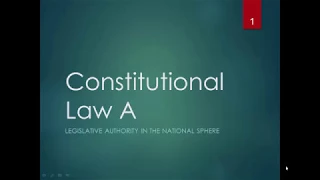 The Legislative Branch of Government: Constitutional Law South Africa