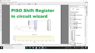 how to use PISO shift register in circuit wizard | simulation of 74hc165 IC in circuit wizard